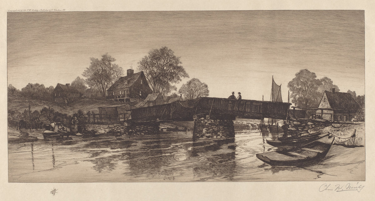 Untitled (Old Bridge) by Charles Frederick William Mielatz (American, 1864 - 1919), 16X12"(A3)Poster Print