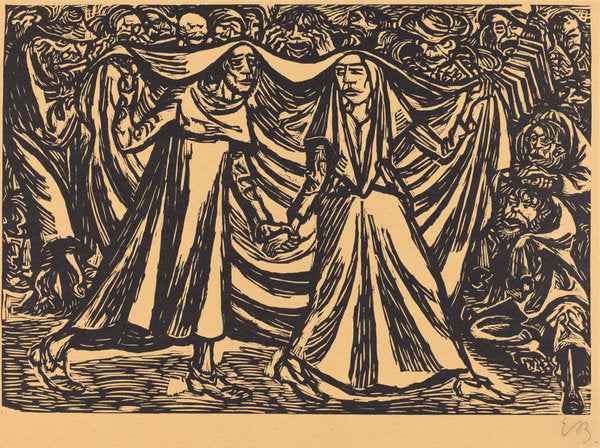 The Dance of Death II by Ernst Barlach (German, 1870 - 1938), 16X12"(A3)Poster Print