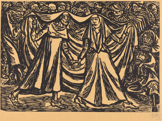 The Dance of Death II by Ernst Barlach (German, 1870 - 1938), 16X12"(A3)Poster Print