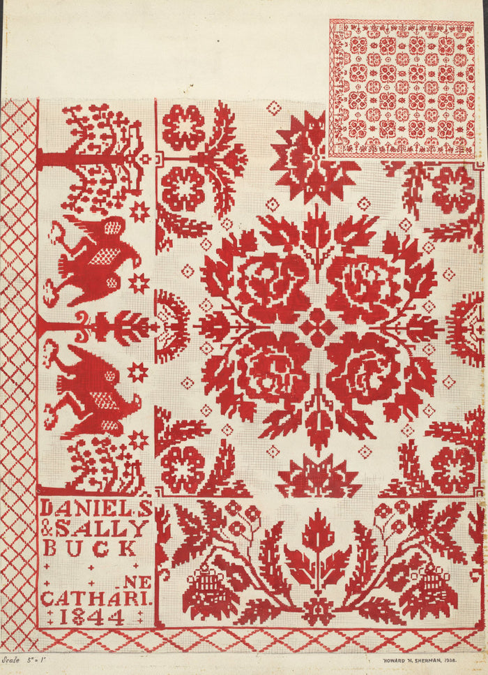 Coverlet by Howard H. Sherman (American, active c. 1935), 16X12