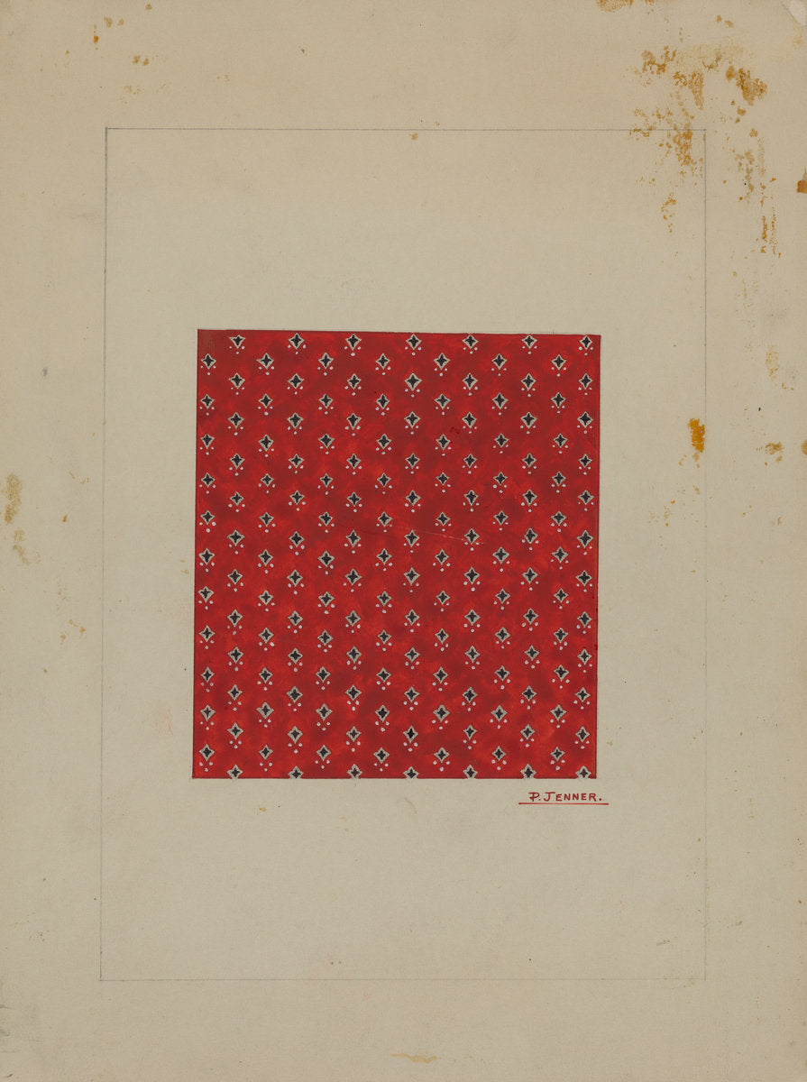 Homespun Cotton Textile by Percival Jenner (American, active c. 1935), 16X12"(A3)Poster Print