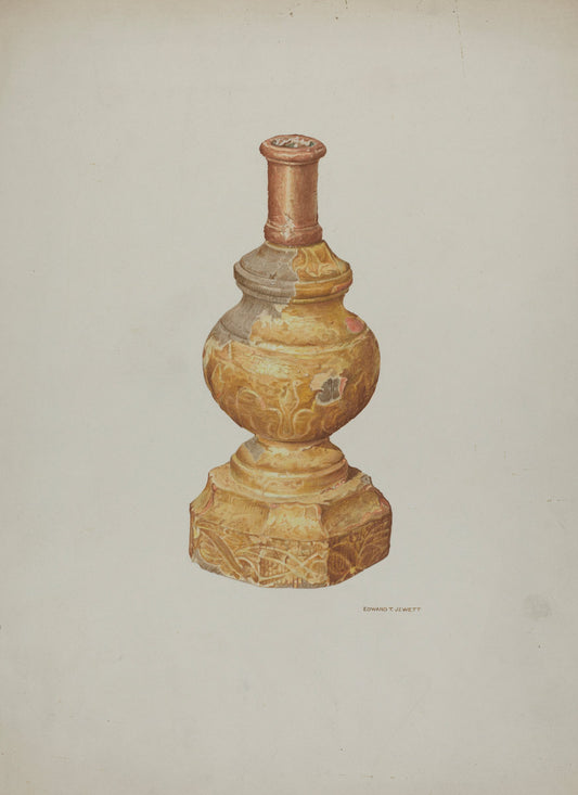 Candlestick (Ecclesiastical) by Edward Jewett (American, active c. 1935), 16X12"(A3)Poster Print