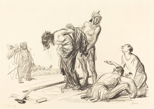 Christ Stripped of His Clothes by Jean-Louis Forain (French, 1852 - 1931), 16X12"(A3)Poster Print