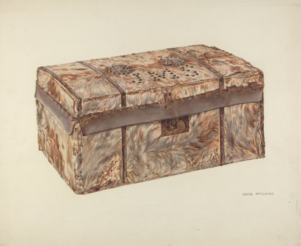 Trunk by Orrie McCombs (American, active c. 1935), 16X12"(A3)Poster Print