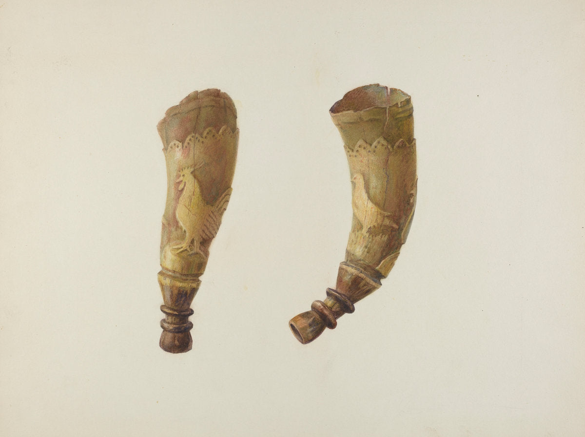 Powder Horn by Cora Parker (American, active c. 1935), 16X12"(A3)Poster Print