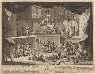 The Lottery by William Hogarth (English, 1697 - 1764), 16X12"(A3)Poster Print