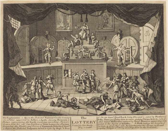 The Lottery by William Hogarth (English, 1697 - 1764), 16X12