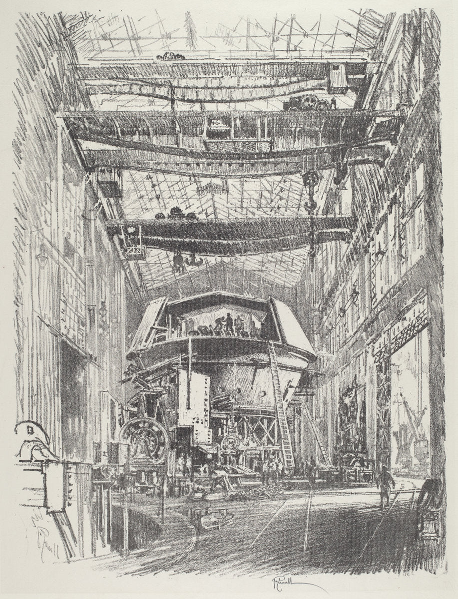 Building the Great Turret by Joseph Pennell (American, 1857 - 1926), 16X12"(A3)Poster Print