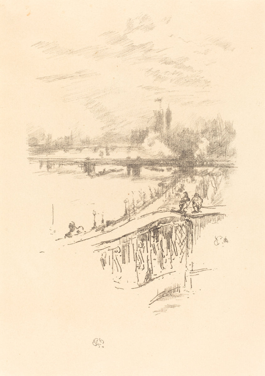 Savoy Pigeons by James McNeill Whistler (American, 1834 - 1903), 16X12"(A3)Poster Print