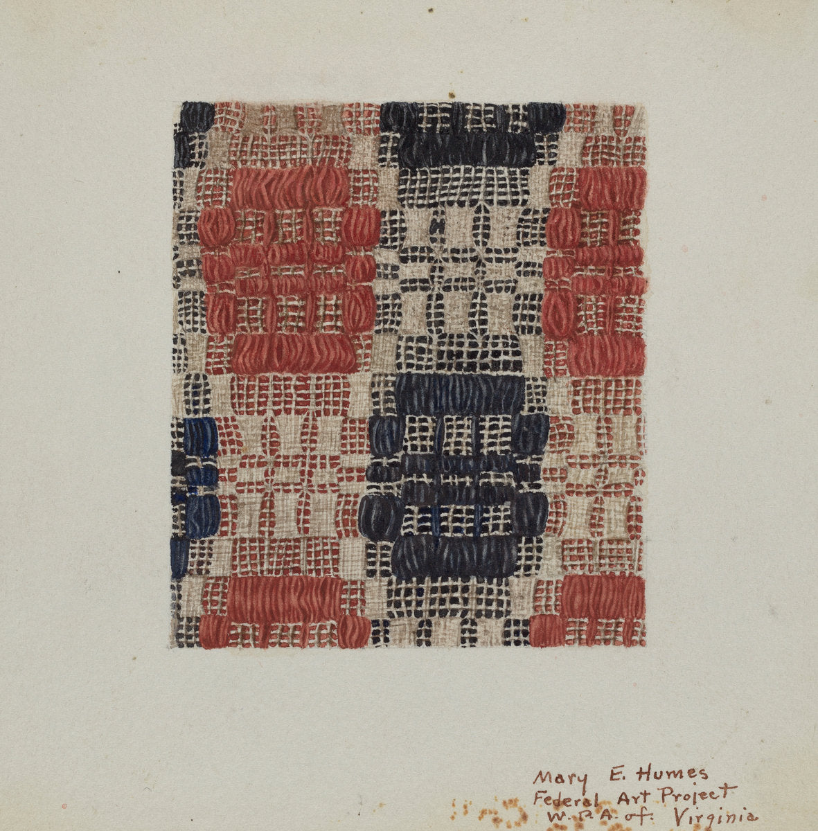 Coverlet by Mary E. Humes (American, active c. 1935), 16X12"(A3)Poster Print