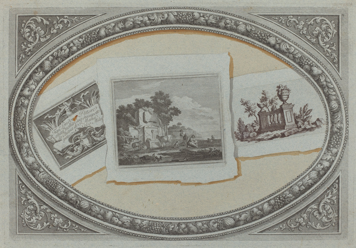 c. 1790 by Milanese 18th Century, Francesco Londonio, and Benigno Bossi (Trompe l'Oeil: Prints with Londonio's Calling Card, Using Original Copperplates), 16X12"(A3)Poster Print
