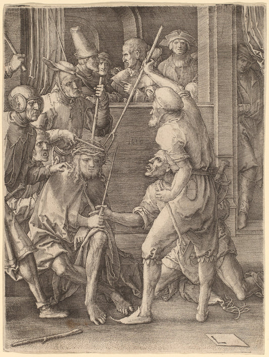 Christ Crowned with Thorns by Lucas van Leyden (Netherlandish, 1489/1494 - 1533), 16X12"(A3)Poster Print