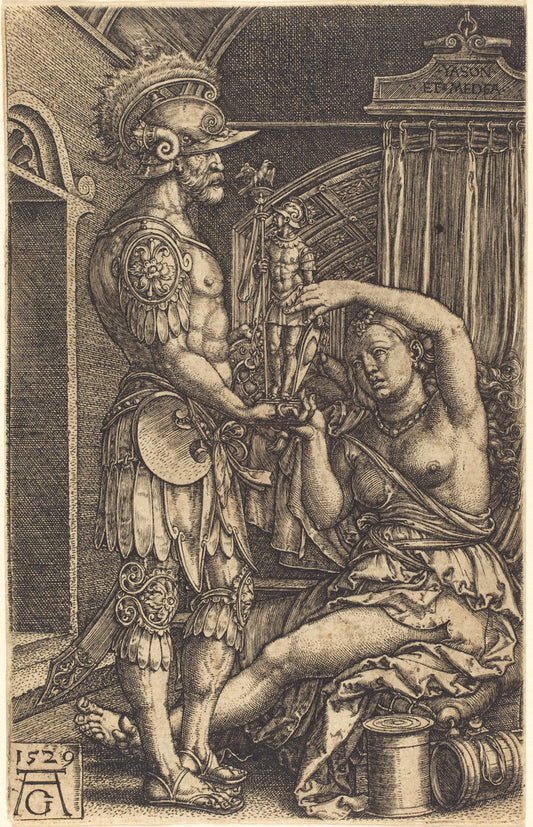 Jason and Medea by Heinrich Aldegrever (German, 1502 - 1555/1561), 16X12"(A3)Poster Print