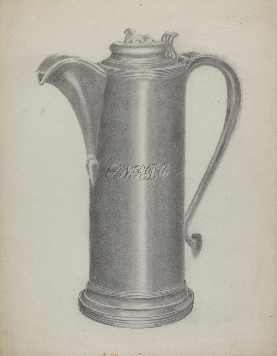Silver Flagon by Albert Camilli (American, active c. 1935), 16X12"(A3)Poster Print