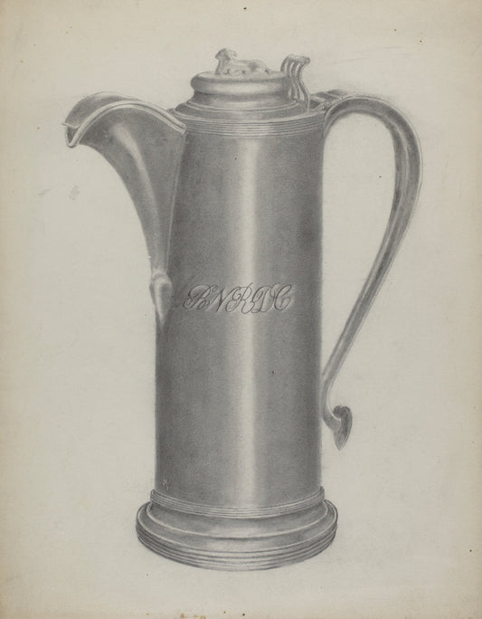 Silver Flagon by Albert Camilli (American, active c. 1935), 16X12"(A3)Poster Print