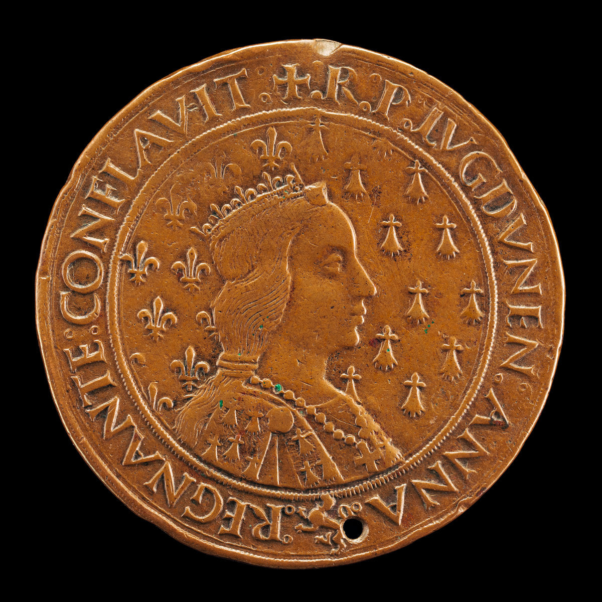 Anne of Brittany, 1477-1514, Wife of Charles VIII 1491 [reverse] by Louis Lepère, Nicolas de Florence, and Jean Lepère (French, active 1456/1500), 16X12"(A3)Poster Print