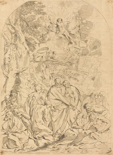 The Resurrection by François Collignon after Pietro Testa (French, c. 1609 - 1657), 16X12"(A3)Poster Print