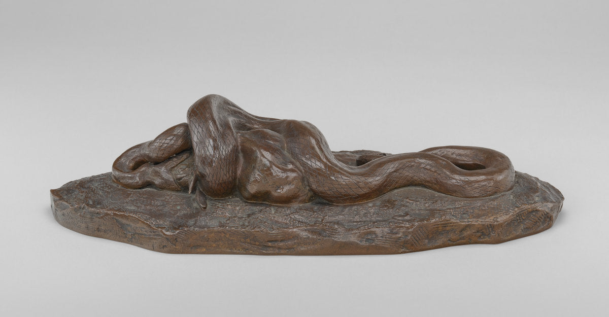 Python Swallowing a Doe by Antoine-Louis Barye (French, 1795 - 1875), 16X12"(A3)Poster Print