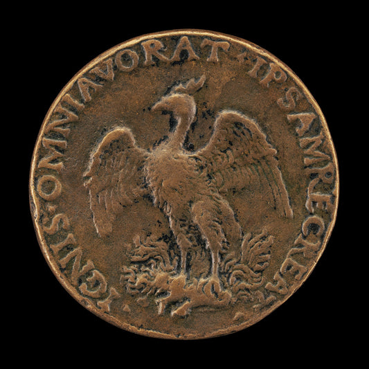 Phoenix on a Burning Pyre [reverse] by Mantuan 16th Century or Possibly Moderno (Veronese, 1467 - 1528), 16X12"(A3)Poster Print