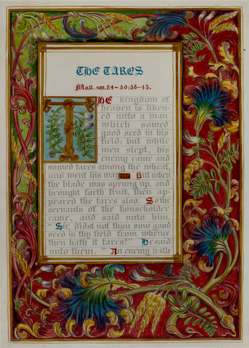Illuminated Parable: The Tares by Robert Stewart and James Gross (American, active c. 1935), 16X12"(A3)Poster Print