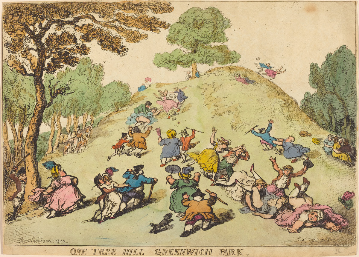One Tree Hill, Greenwich Park by Thomas Rowlandson (British, 1756 - 1827), 16X12"(A3)Poster Print