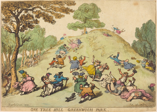 One Tree Hill, Greenwich Park by Thomas Rowlandson (British, 1756 - 1827), 16X12"(A3)Poster Print