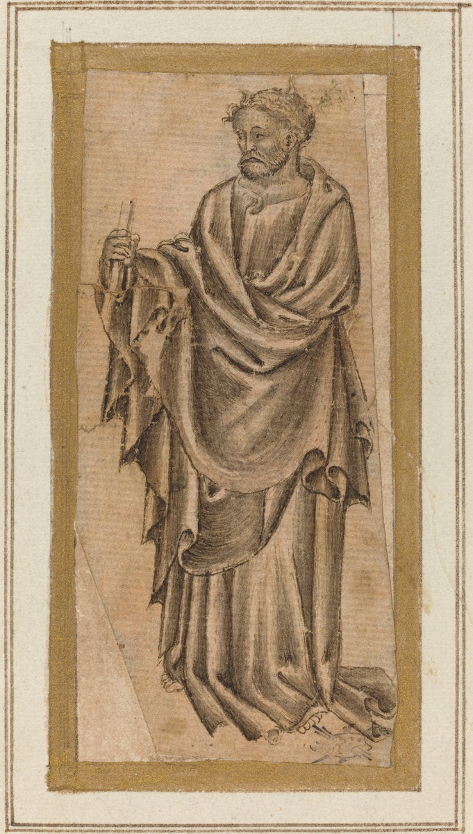 c. 1400 by Italian 15th Century (Umbrian) (Standing Apostle), 16X12"(A3)Poster Print