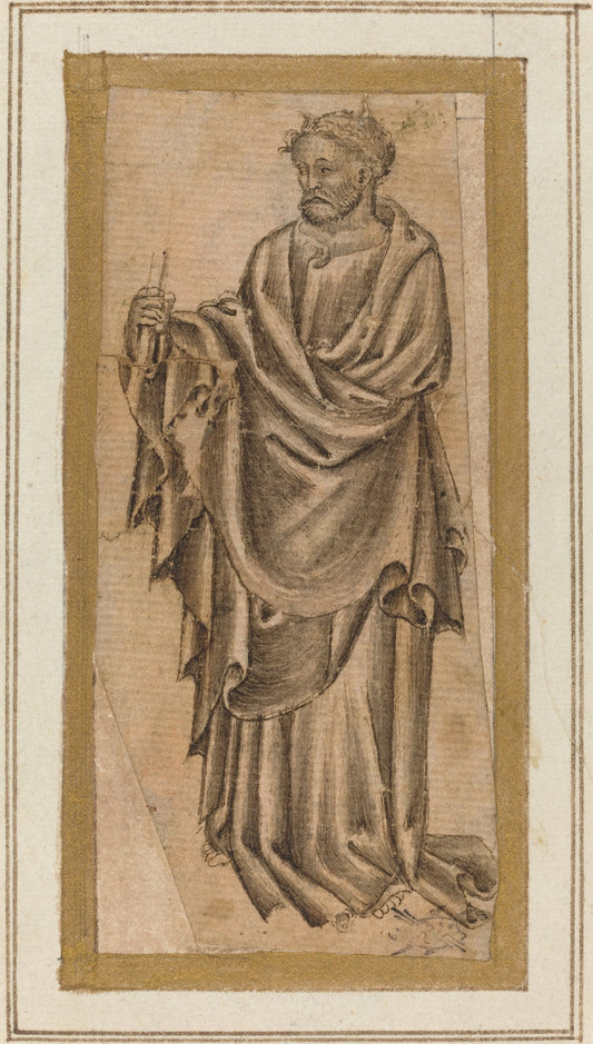 c. 1400 by Italian 15th Century (Umbrian) (Standing Apostle), 16X12"(A3)Poster Print