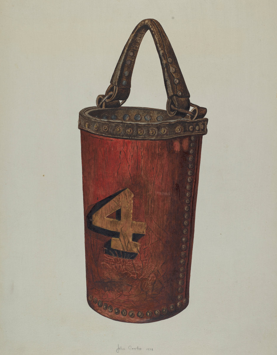 Fire Bucket by John Cooke (American, active c. 1935), 16X12"(A3)Poster Print