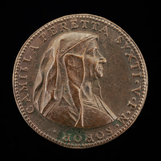 Camilla Peretti, died 1591, Sister of Pope Sixtus V [obverse] by Domenico Poggini (Florentine, 1520 - 1590), 16X12"(A3)Poster Print