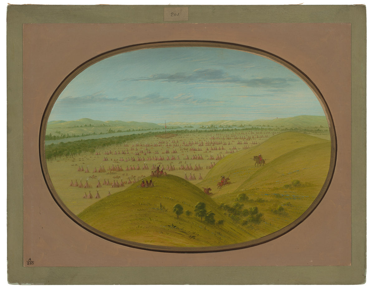 Fort Pierre by George Catlin (American, 1796 - 1872), 16X12"(A3)Poster Print