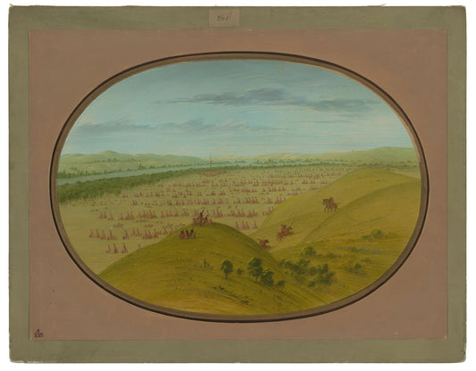 Fort Pierre by George Catlin (American, 1796 - 1872), 16X12"(A3)Poster Print