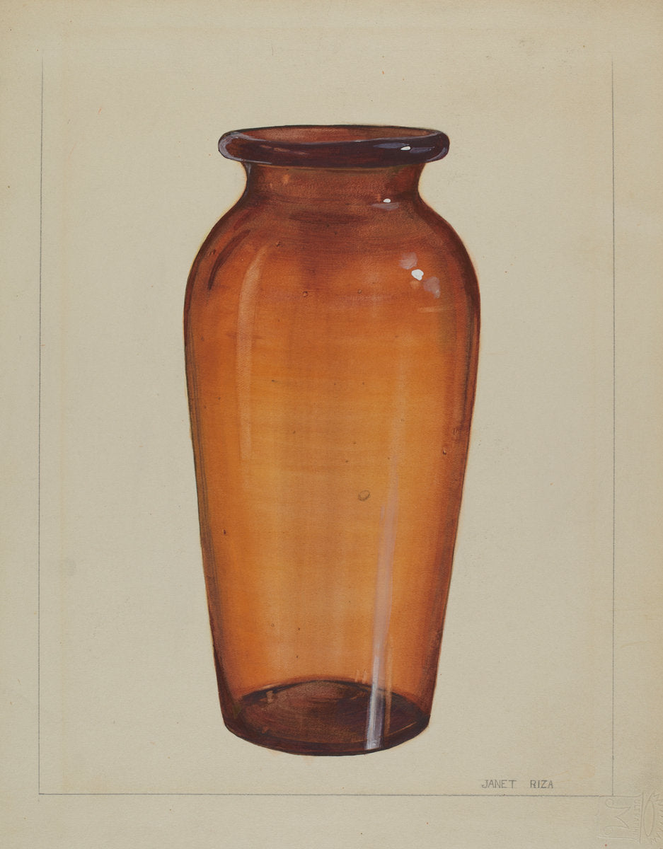 Vase by Janet Riza (American, active c. 1935), 16X12"(A3)Poster Print