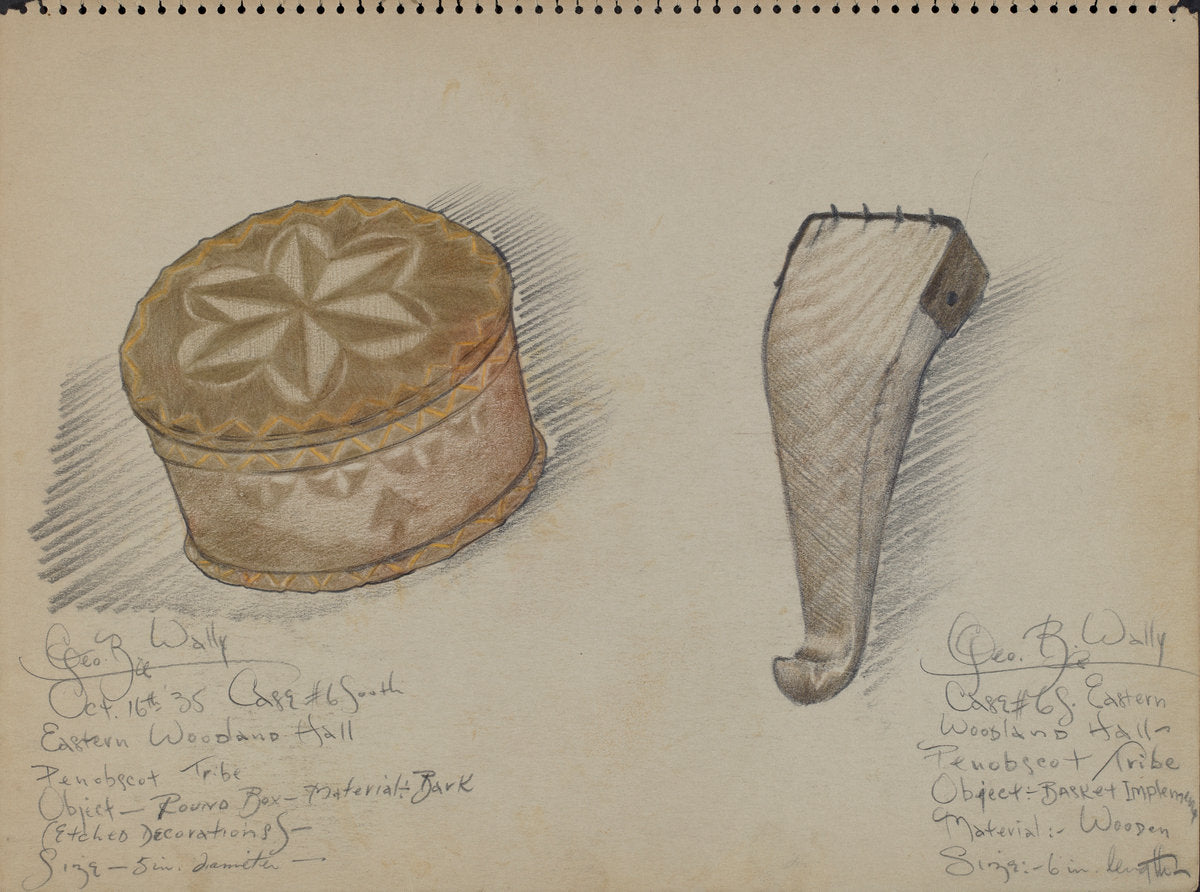 Box and Basket Implement by George B. Wally (American, active c. 1935), 16X12"(A3)Poster Print