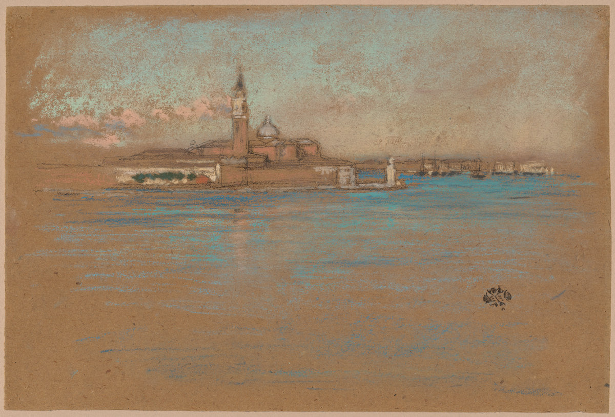 The Church of San Giorgio Maggiore by James McNeill Whistler (American, 1834 - 1903), 16X12"(A3)Poster Print