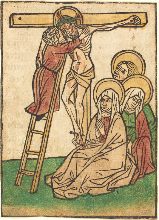 The Descent from the Cross by Ludwig of Ulm (German, active 1450/1470), 16X12"(A3)Poster Print
