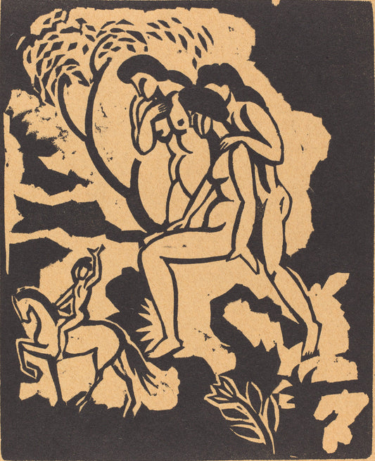 Begrüssung (Greeting) by August Macke (German, 1887 - 1914), 16X12"(A3)Poster Print