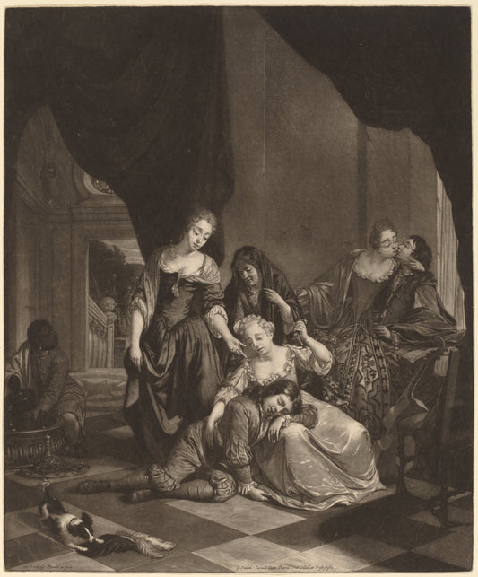 The Sleeping Boy by Nicolaas Verkolje (Dutch, 1673 - 1746), 16X12"(A3)Poster Print