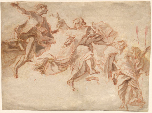 The Ascension of Christ by Cosmas Damian Asam (German, 1686 - 1739), 16X12"(A3)Poster Print