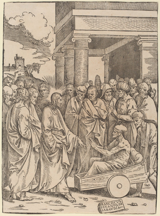 The Raising of Lazarus by Francesco Denanto (Italian, active c. 1532), 16X12"(A3)Poster Print