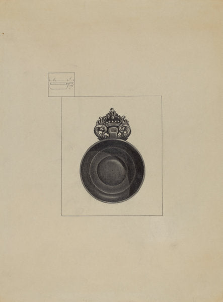 Pewter Porringer by Charlotte Winter (American, active c. 1935), 16X12"(A3)Poster Print