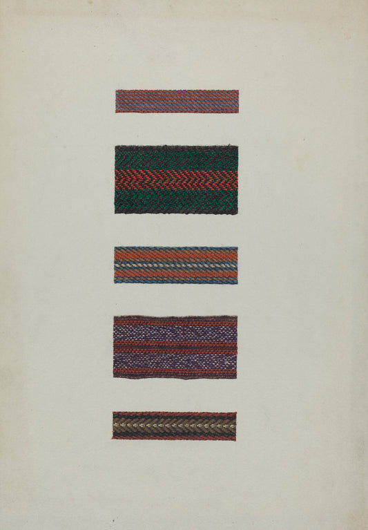 Shaker Rug Bindings by Ingrid Selmer-Larsen (American, 1913 - 2005), 16X12"(A3)Poster Print