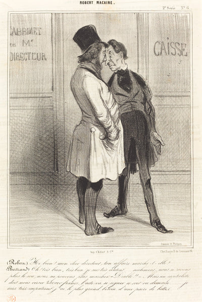 (Robert) Hé bien! mon cher directeur... by Honoré Daumier (French, 1808 - 1879), 16X12"(A3)Poster Print