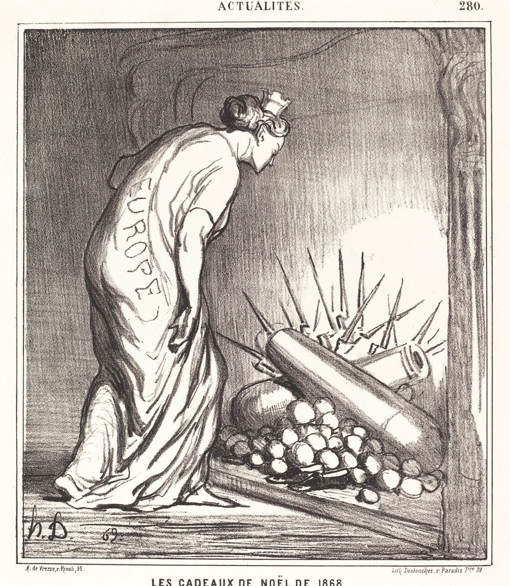 Les Cadeaux de Noël de 1868 by Honoré Daumier (French, 1808 - 1879), 16X12"(A3)Poster Print