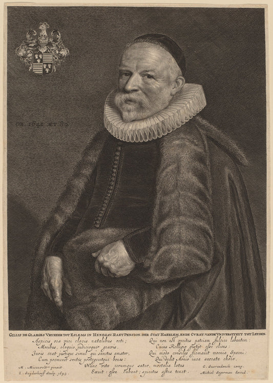 Gillis de Glarges by Jonas Suyderhoff after Michiel van Miereveld (Dutch, c. 1613 - 1686), 16X12"(A3)Poster Print