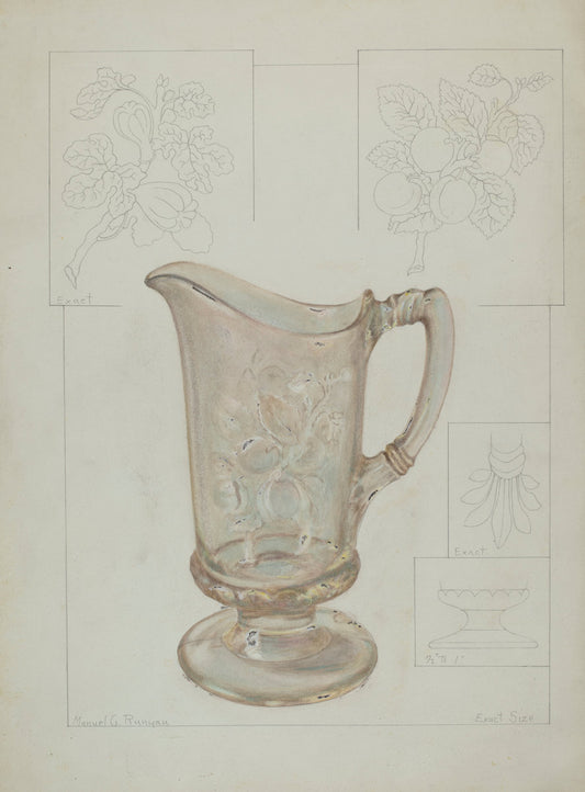 Pitcher by Manuel G. Runyan (American, active c. 1935), 16X12"(A3)Poster Print