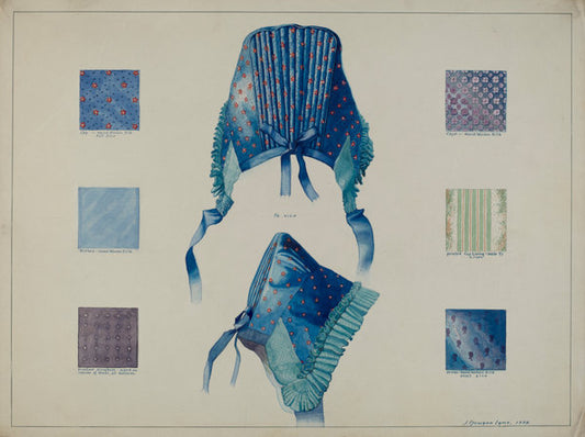 Economy: Detail of Cloth and Bonnet by J. Howard Iams (American, active c. 1935), 16X12"(A3)Poster Print