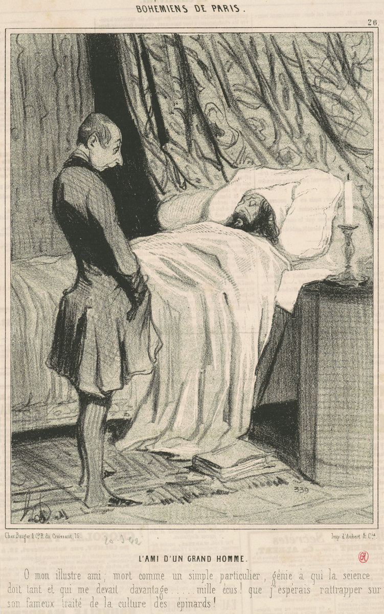 L'ami d'un grand homme by Honoré Daumier (French, 1808 - 1879), 16X12"(A3)Poster Print