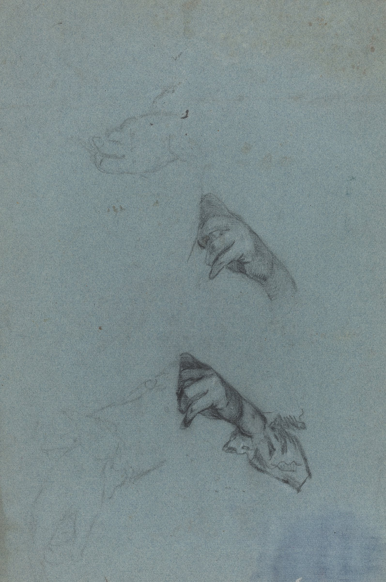 Hand Studies [verso] by Allan Ramsay (Scottish, 1713 - 1784), 16X12"(A3)Poster Print