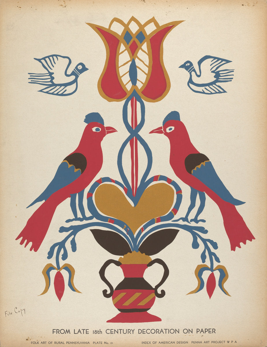 c. 1939 by American 20th Century (Plate 15: From the Portfolio "Folk Art of Rural Pennsylvania"), 16X12"(A3)Poster Print